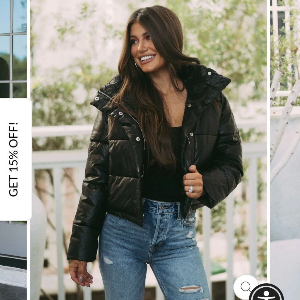Dean Faux Leather Puffer